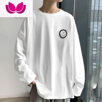 七斓男士长袖t恤内搭上衣服2023新款ins潮牌宽松休闲打底衫