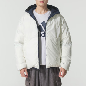 阿迪达斯 (adidas)外套男装新款运动羽绒服跑步休闲骑行防风连帽夹克KC2490 ZP