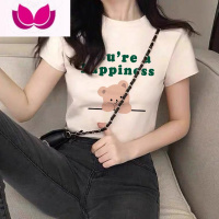 七斓网红港风短袖t恤女夏季2023新款美式复古设计感甜辣女装上衣