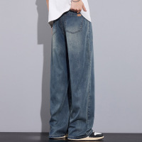 []春夏薄款天丝牛仔裤男宽松透气莱赛尔青年街潮直筒裤