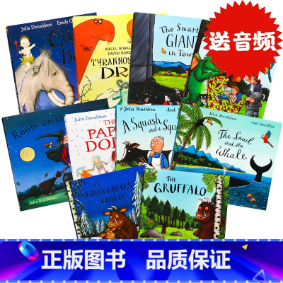 咕噜牛 茱莉亚唐纳森绘本10册 [正版]英文原版绘本 Julia Donaldson茱莉亚唐纳森绘本10册附手提袋 咕噜