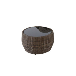 豫亨 阳台桌椅休闲藤编懒人躺椅仿藤室外露台户外家具藤椅茶几三件套