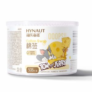海氏海诺 506支装尖圆双头棉签家庭装一次性皮肤清洁消毒脱脂棉棒尖圆双头棉签棒