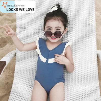 七色王国ins儿童泳衣女童海边度假连体泳装泡温泉婴儿可爱宝宝女孩游泳衣