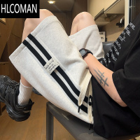 HLCOMAN条纹运动短裤男夏季美式高街撞色设计感五分裤子潮牌百搭休闲中裤