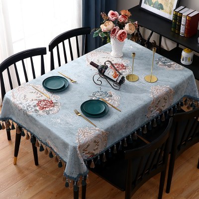原色馨居欧式茶几桌布高级感餐桌布长方形餐桌布艺客厅家用桌垫正方形台布
