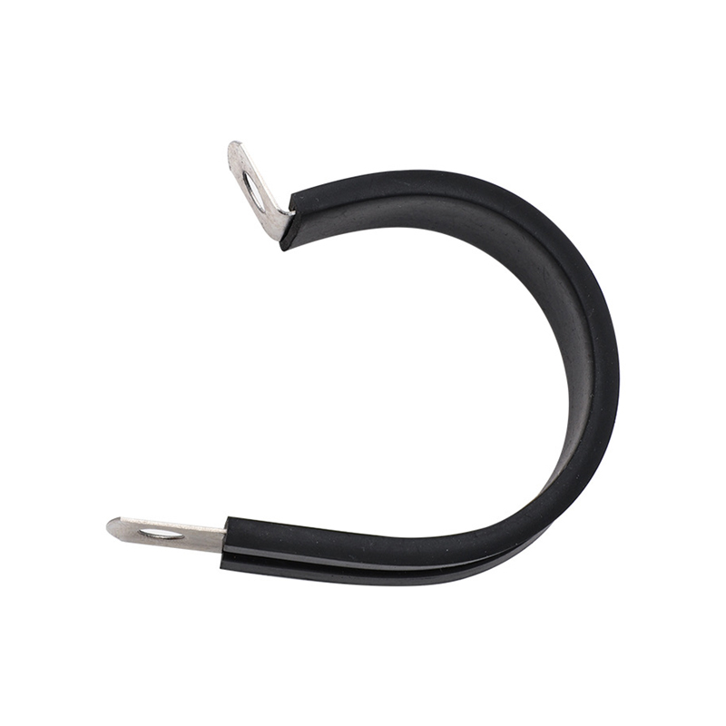 红鲸鱼 R型不锈钢胶条骑马卡 管卡管箍线夹抱箍(双铆25mm)个