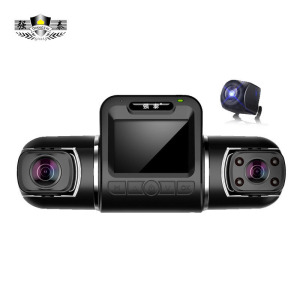 强泰行车记录仪三镜头360全景停车监控M8(64G)