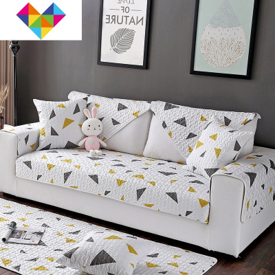 太子妃沙发垫北欧不沾毛风格色四季通用柠檬垫子单片简约套罩美丽神话90*240cm御蓝锦
