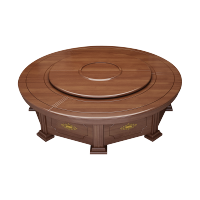 洛泰远 LTY3110302电动餐桌餐厅大圆桌转盘餐桌椅组合 2米圆桌 10把餐椅