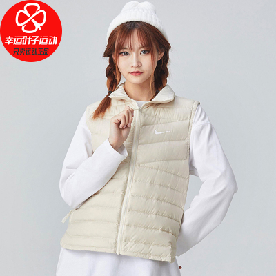 Nike耐克羽绒马甲女装2020秋冬季新款保暖运动背心马夹CU5097-140