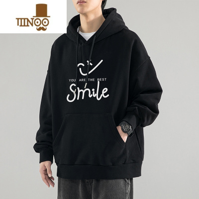 YANXU连帽卫衣男款2023新款潮牌上衣男生宽松痞帅情侣装外套