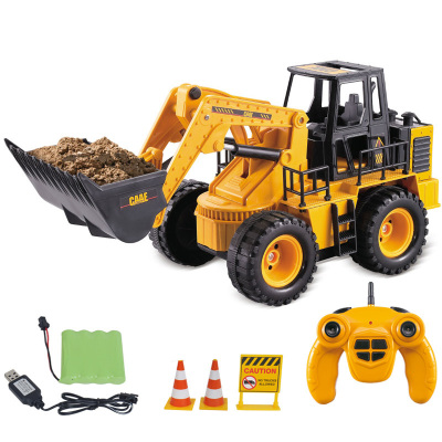 儿童遥控车遥控车挖掘机工程车玩具车遥控充电推土机儿童玩具男孩挖土机工程汽车遥控铲车HD944A