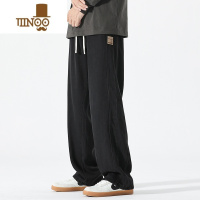 YANXUNANX黑色牛仔裤男款秋季垂感宽松直筒潮牌阔腿拖地休闲长裤子大码