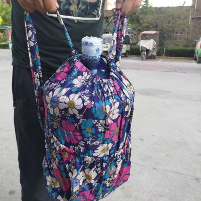 派尼美特大容量防水背包女抽绳束口袋花布包乐器包双肩肤包购物袋方便