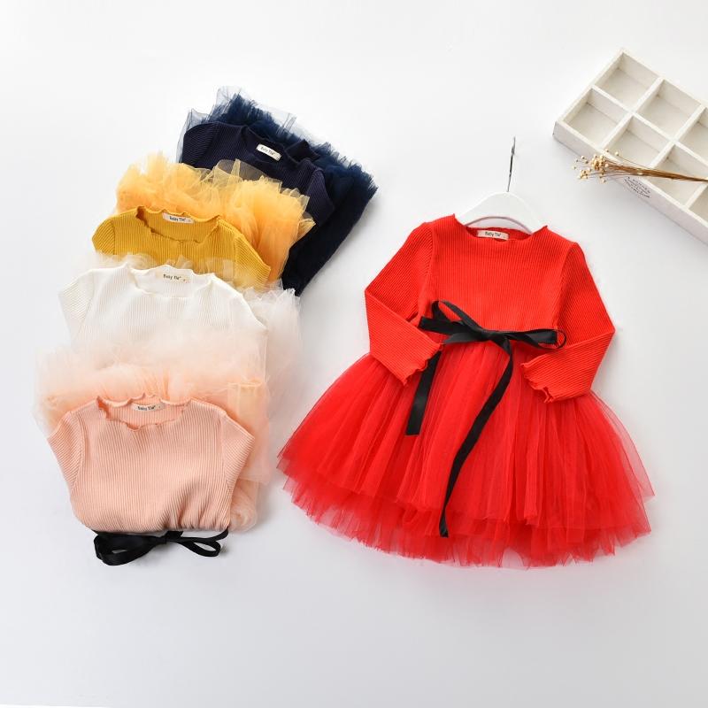 童装女童连衣裙2017春季儿童韩版长袖公主裙宝宝春装糖果色裙子潮