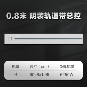 (新品)施耐德轨道插净意系列明装暗装家用可移动厨房专用餐边柜五孔面板轨道接线插座