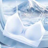 草本山茶花香氛内衣女夏季超薄无痕大胸显小细闪吊带无钢圈文胸罩