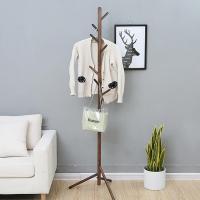 实木衣帽架落地衣架卧室衣服架子家用简易单杆式房间挂衣架榉木