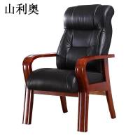 山利奥 黑色高级西皮办公椅 SLA-814 1把