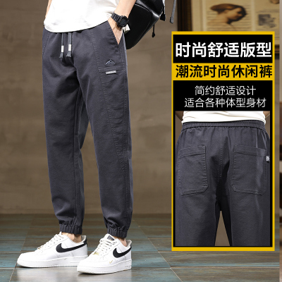 老爺車(LAOYECHE)秋冬新款休闲裤子男士宽松直筒哈伦裤仿牛仔休闲裤男