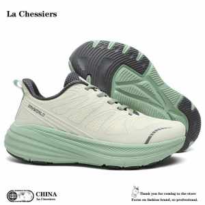 La Chessiers户外运动鞋男鞋跑步鞋2025新款轻便减震跑鞋针织透气网面情侣款