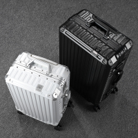 罗恩Ronoen漫游万向轮铝框行李箱24寸旅行箱包28大拉杆箱26登机箱20英寸小型密码登机箱子男女皮箱商务出差托运箱