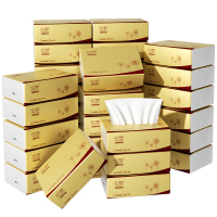 织梦 超韧可湿水抽取式纸面巾4层40抽*40包原生木浆抽纸纸巾实惠装餐巾纸家庭装纸抽卫生纸家用母婴可用 40包箱装