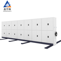 鑫升顺钢制档案架密集柜档案室密集架手摇式移动档案柜文件柜资料柜一列七组每立方单价价价价价价