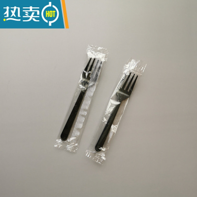 敬平蛋糕叉 生日水果叉沙拉叉子儿童果叉单独包装塑料甜品叉 独立包装1000只黑色牙签