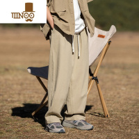 YANXU夏季男士裤子山系宽松薄款垂感日系休闲裤cityboy高街工装裤