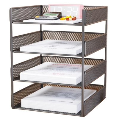 豫汉迎桌面文件收纳架四层个