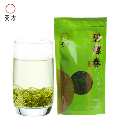 春茶天方茶叶雨前碧螺春绿茶清香型口粮茶袋装120g