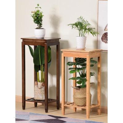 森美人中式花架置物架竹花盆架客厅绿萝花架子室内落地花台复古花几单个