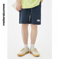 [1件3折价:58.5]美特斯邦威弹力运动短裤男夏季时尚潮流休闲腰扣五分裤男