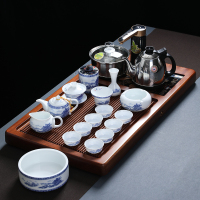 MULTIPOTENT实木茶盘刚果花梨木配自动电器功夫茶具办公会客行云流水茶具