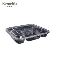 珂美芙 食品级加厚餐盒一次性餐盒 四格 个