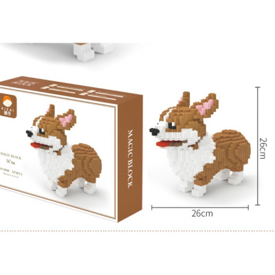 兼容乐高积木微型小颗粒拼插玩具钻石狗狗哈士奇儿童创意超大何基8040