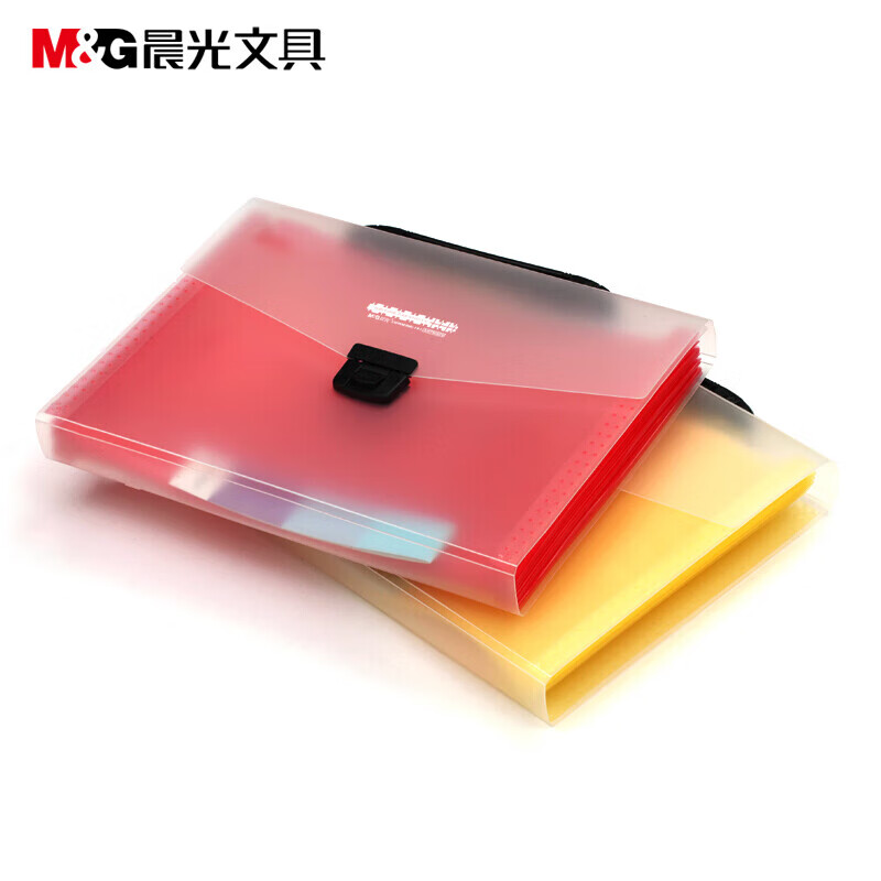 晨光 M&G 风琴包 AWT90929 A4 12格 (红色黄色绿色蓝色) (颜色随机) 个