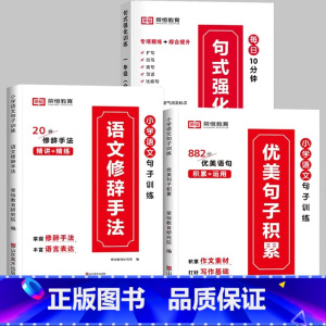 [❤️热卖全3册❤️]句式训练+优美句子+修辞手法 小学三年级 [正版]荣恒小学语文句式训练大全一二三四五六年级扩句仿句
