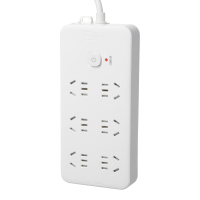 齐心 PCP-WZ628 延长线插座 6位30孔 总控全长3.0米 白