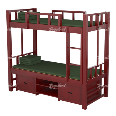 洛诗莲 (RoyceLand) 实木双人床公寓床上下铺宿舍床木质双人床含床下柜