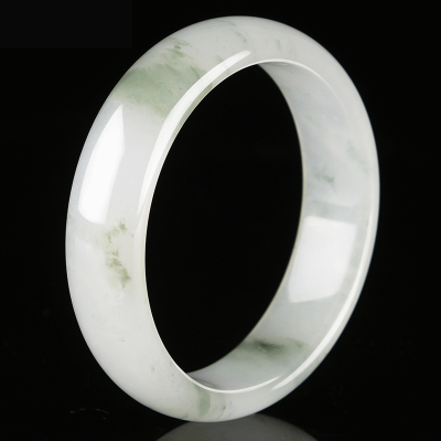 梦玉盈天然新疆金丝玉镯飘绿手镯送妈妈女友玉器首饰