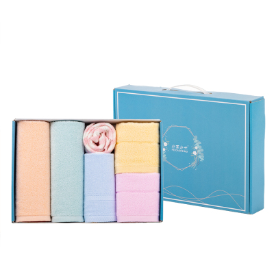 毛巾礼盒套装福利劳保套装礼品 竹纤维毛巾水润6件套 FM-3060(盒)