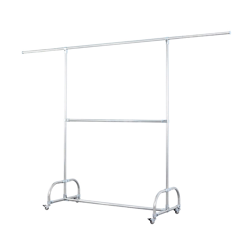 翌嘉YJ-D3-304 304不锈钢晾衣架移动伸缩单杆式晒衣架 不可升降高度款 1200*520*1650