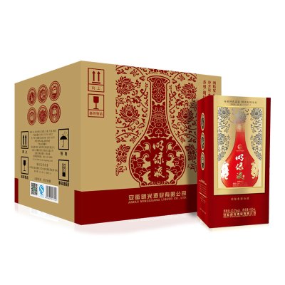 明光明绿系列明绿液明绿香型白酒40.2度450ml红瓶整箱4瓶