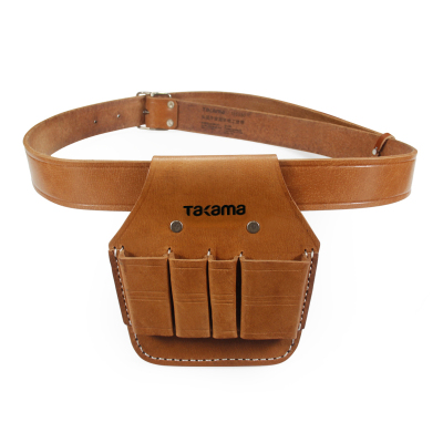 高松 takama 电工皮带纯牛皮电工腰带皮套工具包钳套电工五联皮三联皮五联 头层套装:四联+腰带 705014