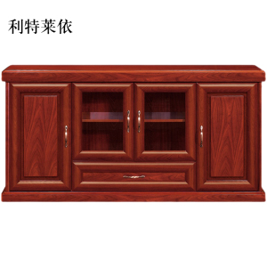 利特莱依胡桃色餐边柜简约茶水柜四门1600*400*800[工厂现做 7天内发货]