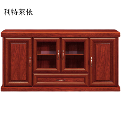 利特莱依胡桃色餐边柜简约茶水柜四门1600*400*800[工厂现做 7天内发货]