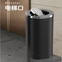 田园思 大号圆形不锈钢垃圾桶 100L 个